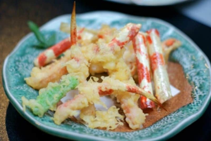 高足カニの天麩羅