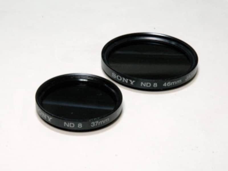 ▲ビデオカメラ用のNDフィルター２枚重ねは完璧にNG