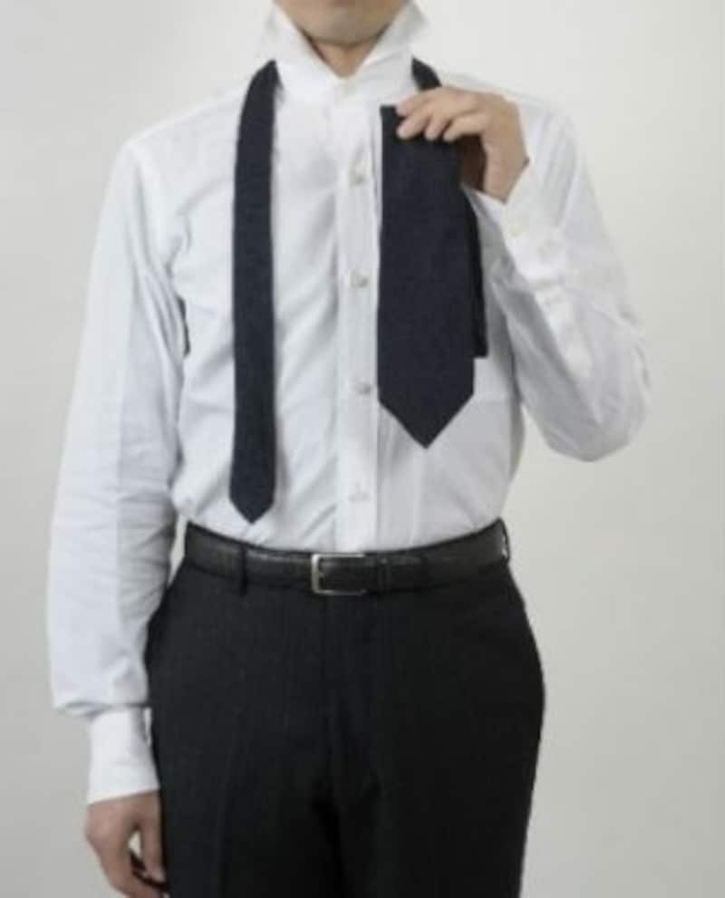 ネクタイ,結び方,プレーンノット