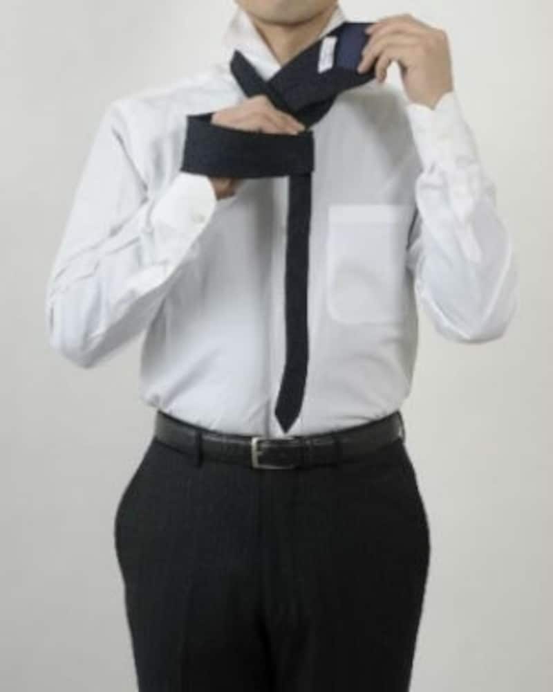 ネクタイ,結び方,プレーンノット