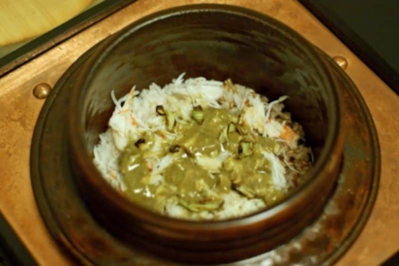 蟹ミソ御飯