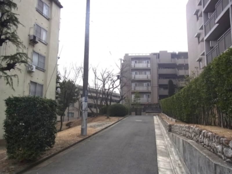 千里山駅東側公団とマンション