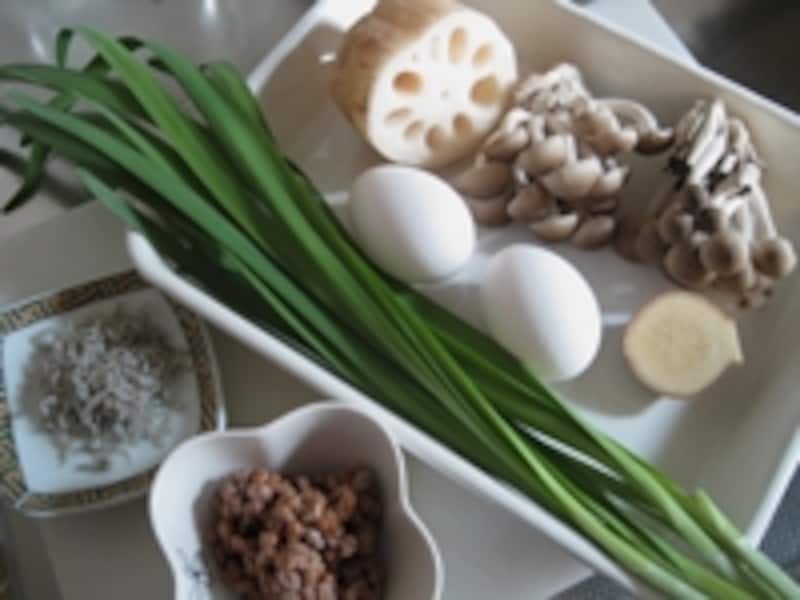 体温を上げる和食レシピの材料