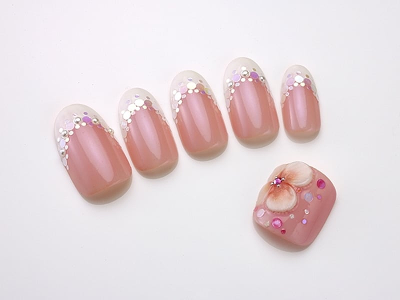 お花のようなホログラムがキュート