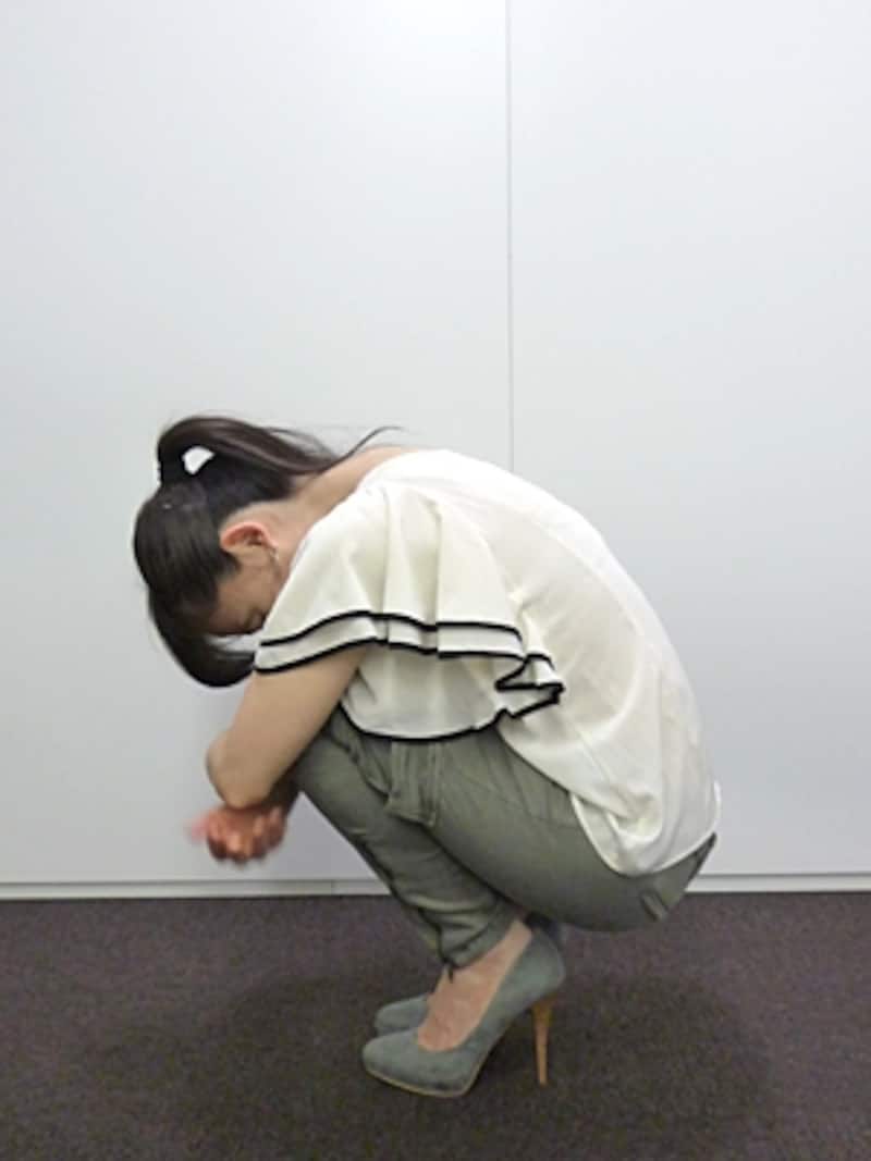 首や背中が伸びるのを意識