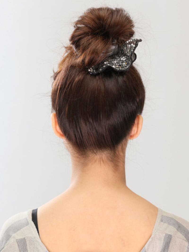 フェイク前髪の作り方・簡単お団子ヘアアレンジ