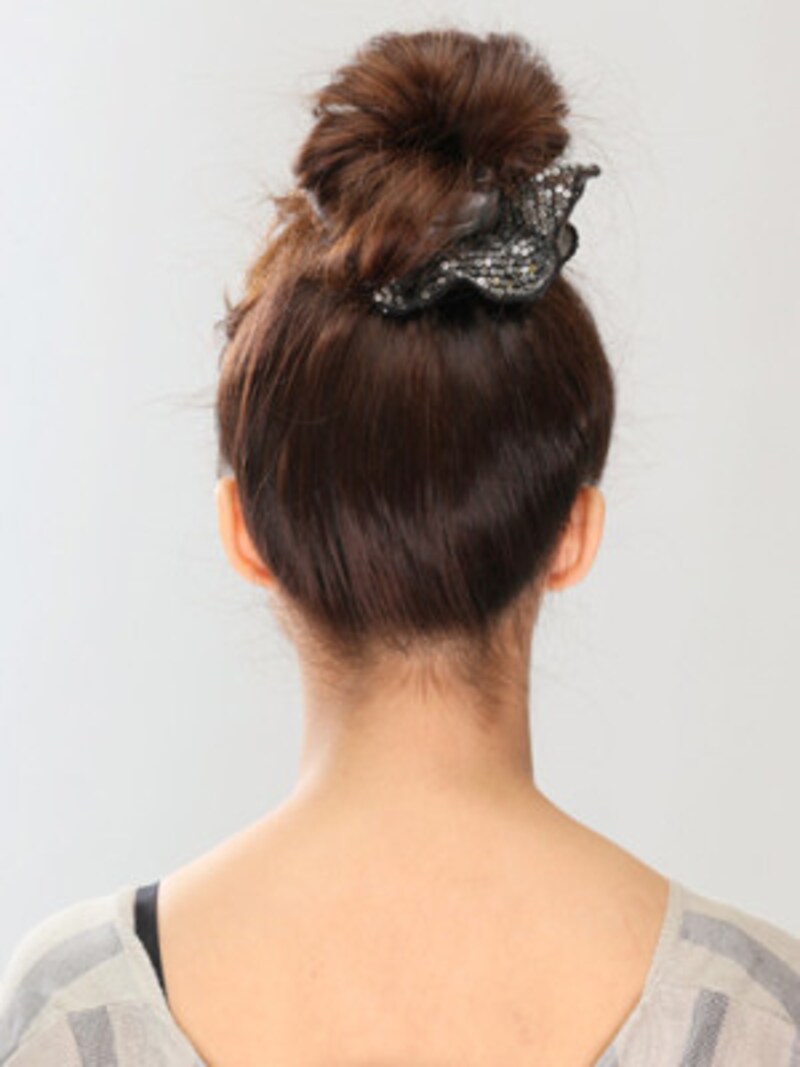 フェイク前髪の作り方と簡単お団子ヘアアレンジのやり方・方法 [ヘアアレンジ] All About