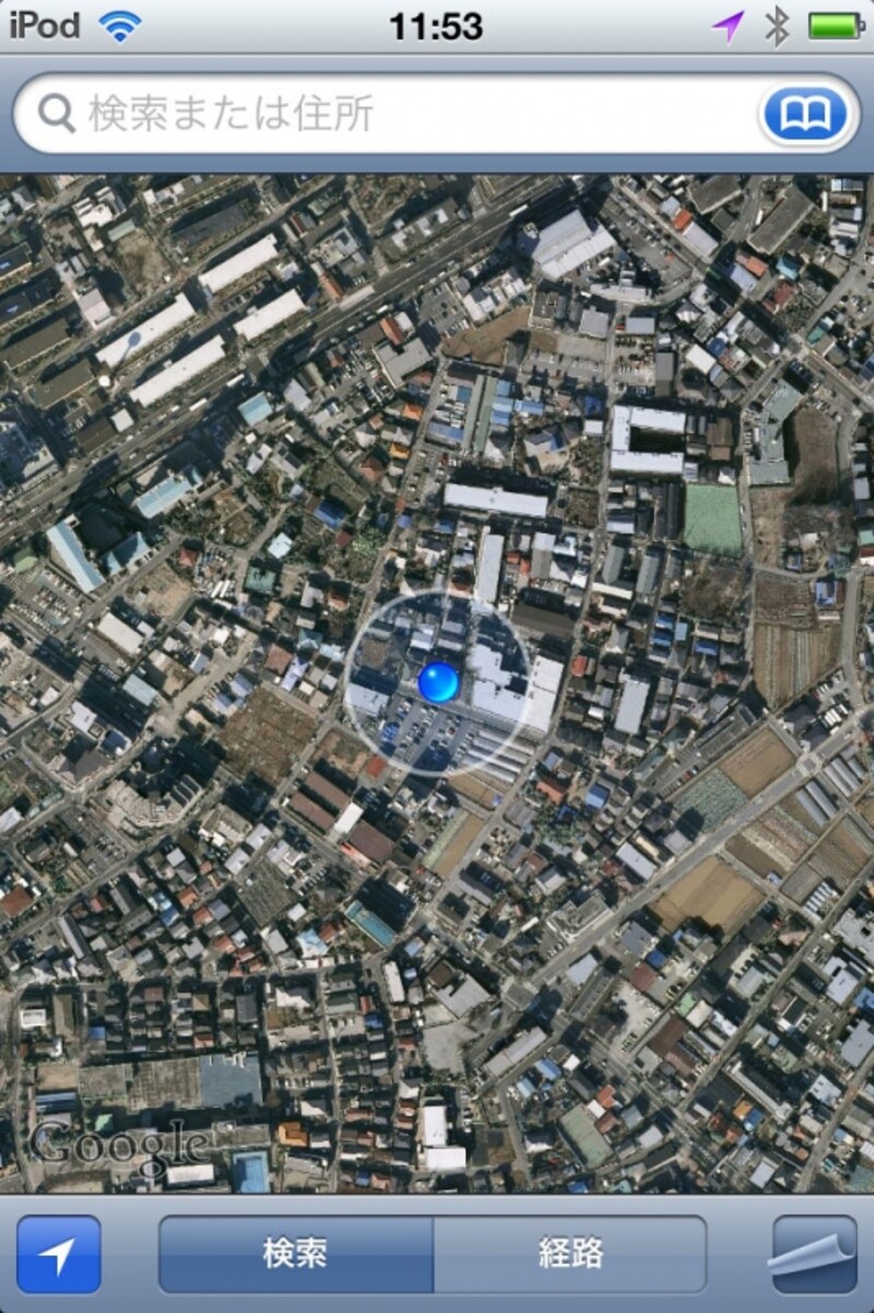 iPod touchでもGPSに似た機能を利用できる