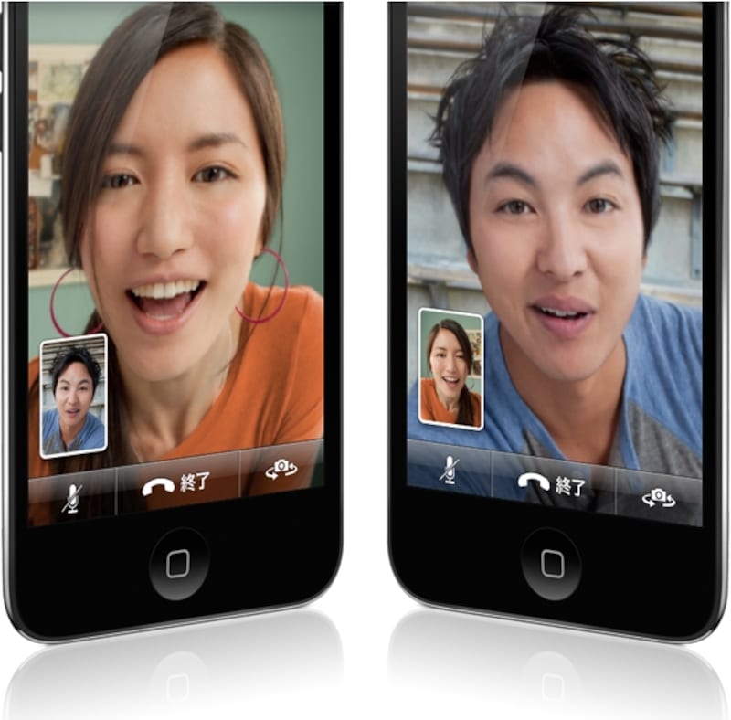 Wi-Fi機能を利用すれば、インターネット経由でiPhone 4およびiPod touch同士のビデオ通話が可能な「FaceTime」機能をはじめとする、さまざまなアプリを利用できる