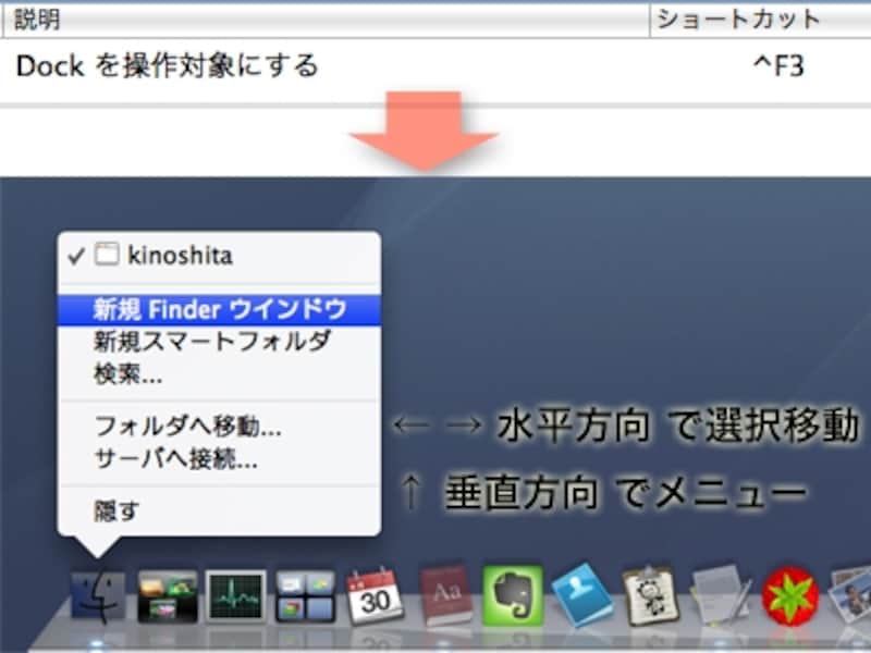 Dock を隠す設定にしておくと、またカッコ良く操作できます