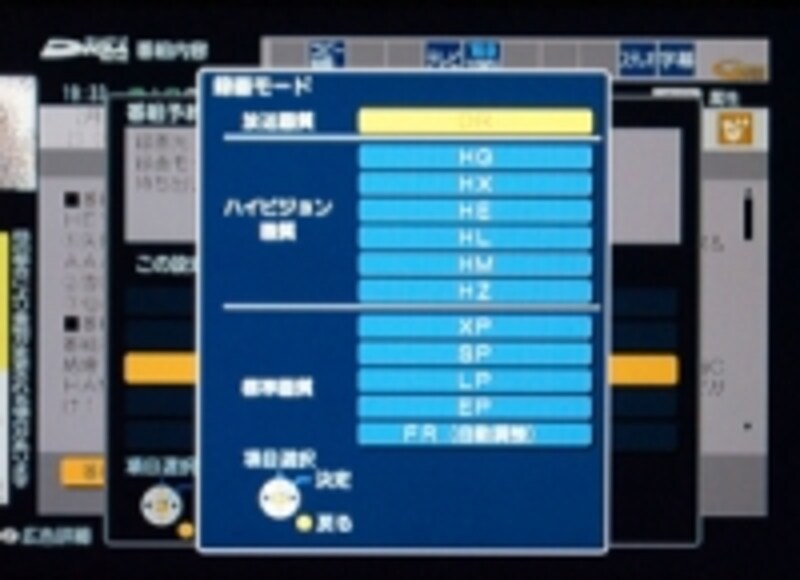 15倍録画ができる新録画モード「HZ」でも、それなりの画質で楽しめる
