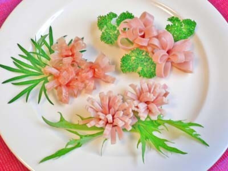 母の日にぴったりなハムのカーネーション。簡単です