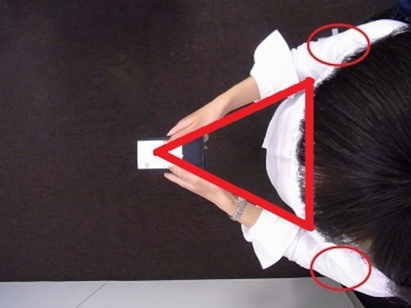 脇をしめて