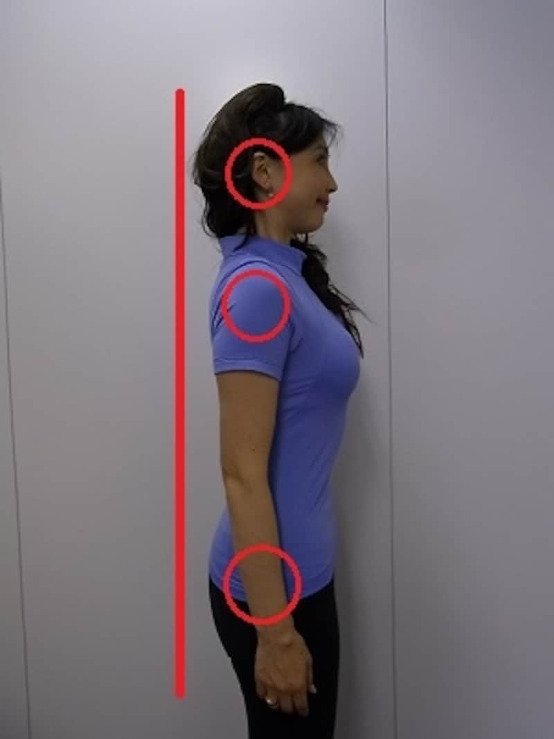 背筋が伸びた姿勢