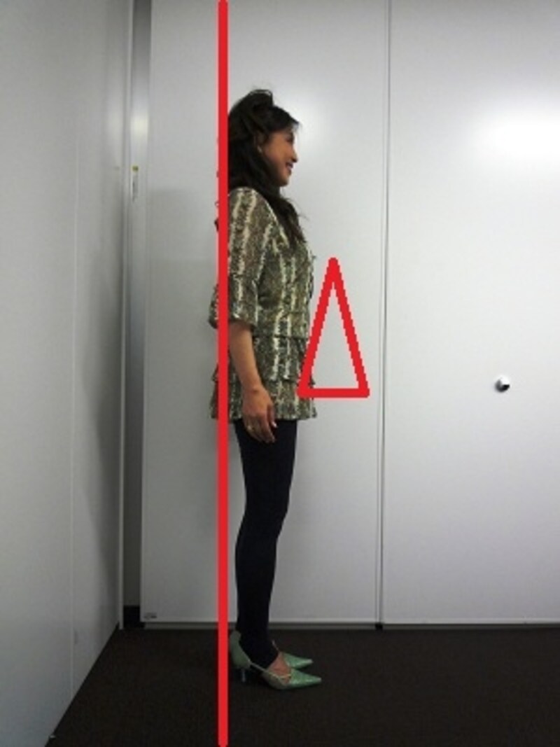 腹筋で骨盤をキープ!