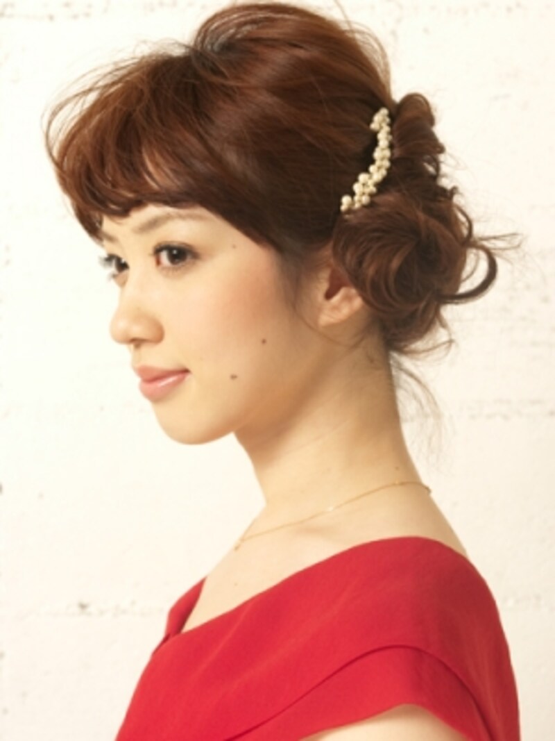 3 3 ボブでもokの華やかパーティーアップ 結婚式 パーティーヘアアレンジ All About