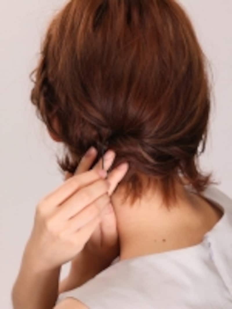 下からアメピンを刺してしっかり固定