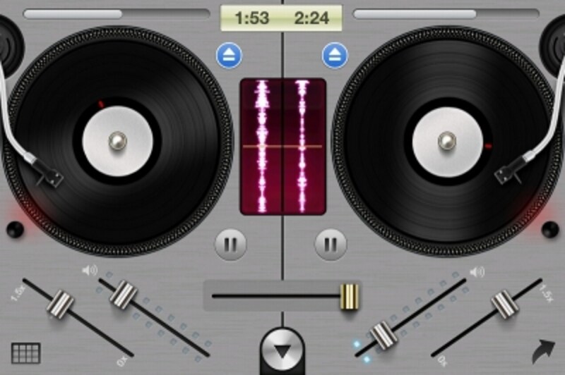 DJ気分が味わえるターンテーブルアプリ「Tap DJ - Mix and Scratch your Music」（115円）