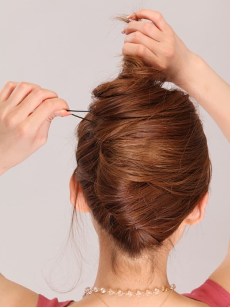 毛先は最後に散らすので残しておく