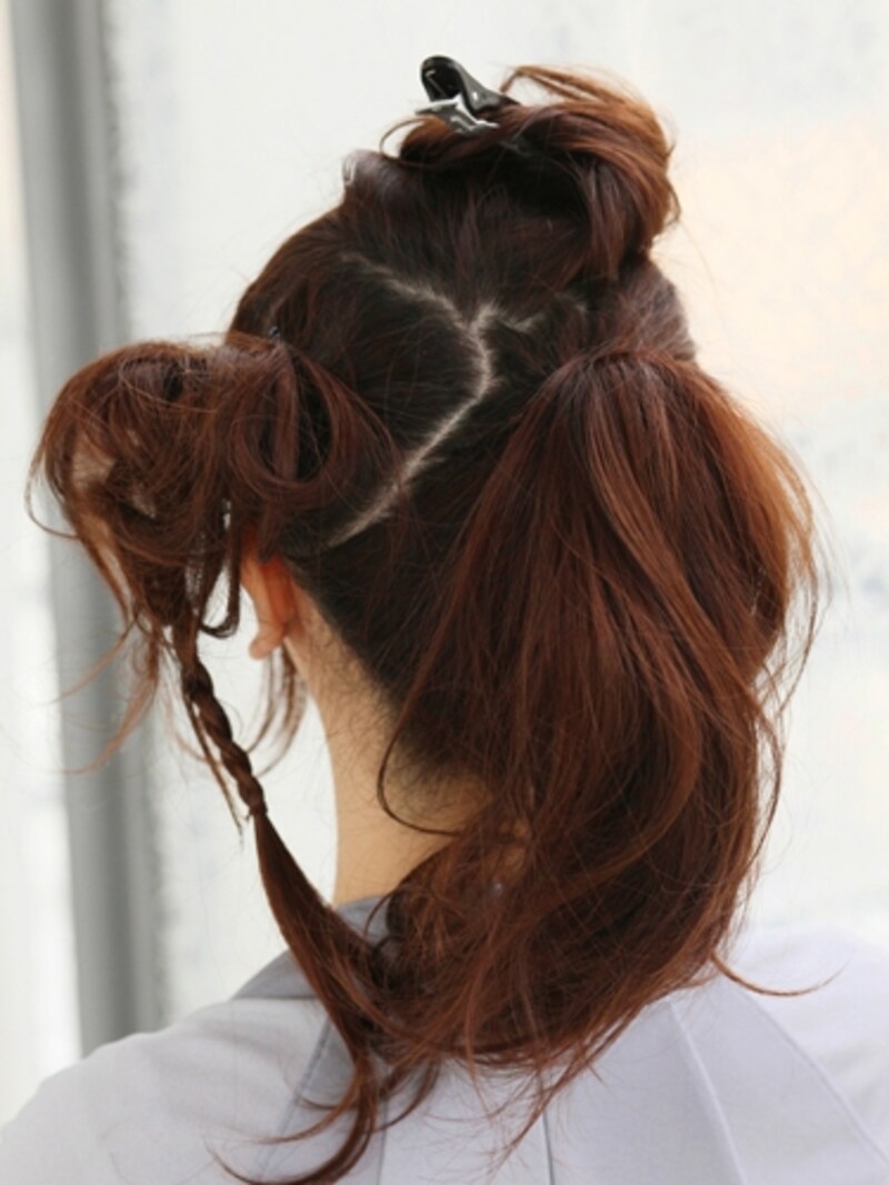 ミニシニヨンと同じ位の高さが目安