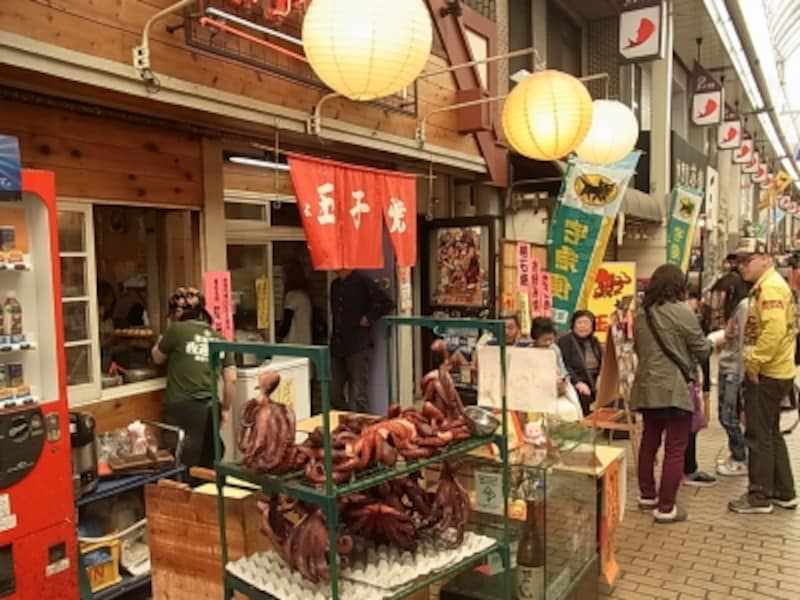 明石のたこ、魚の棚