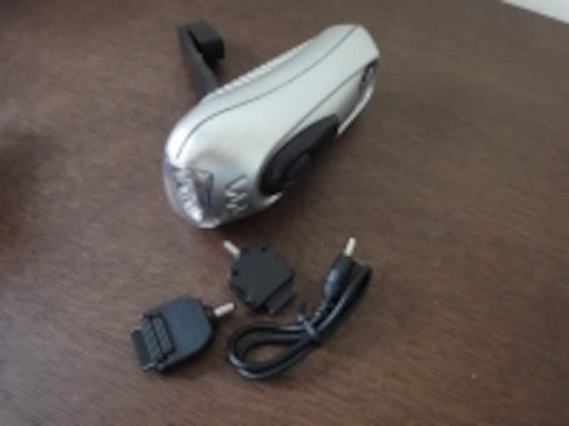 手回し式ライト、手回し式携帯充電器