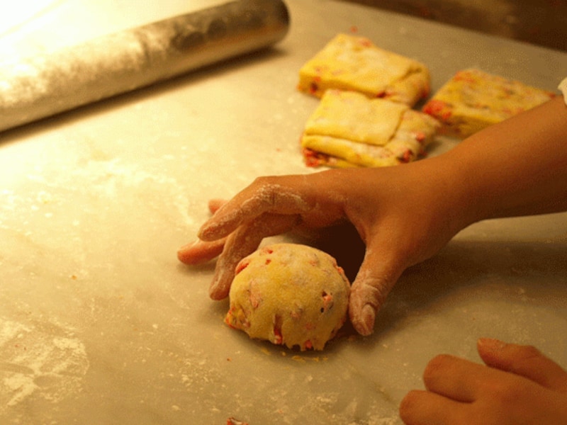 小さいサイズのものは、大きいサイズのものを4等分にして仕上げてあります。