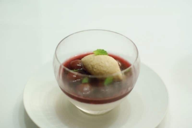 アメリカンチェリーのブランマンジェ