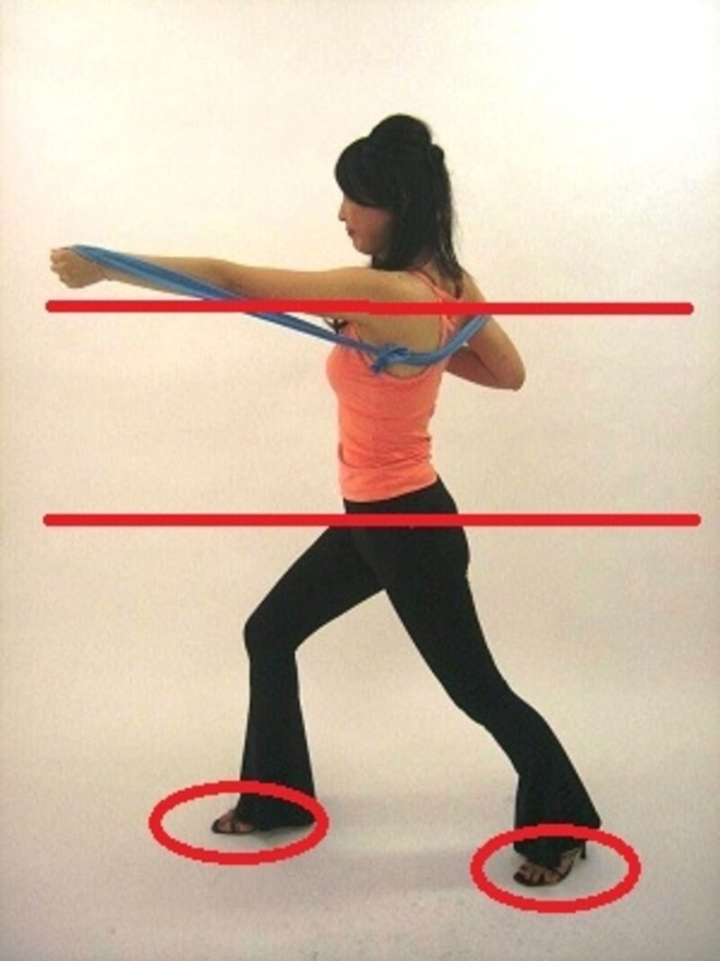 腕は床と並行に