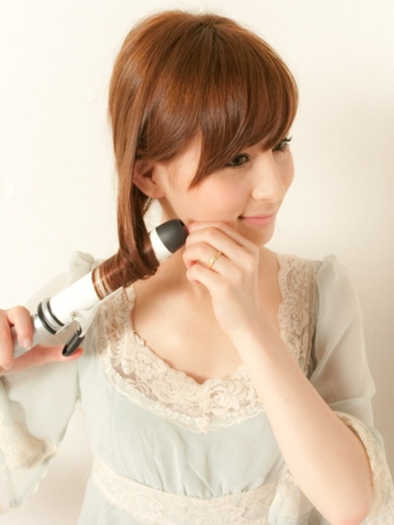 ３２mmのアイロンを使用。