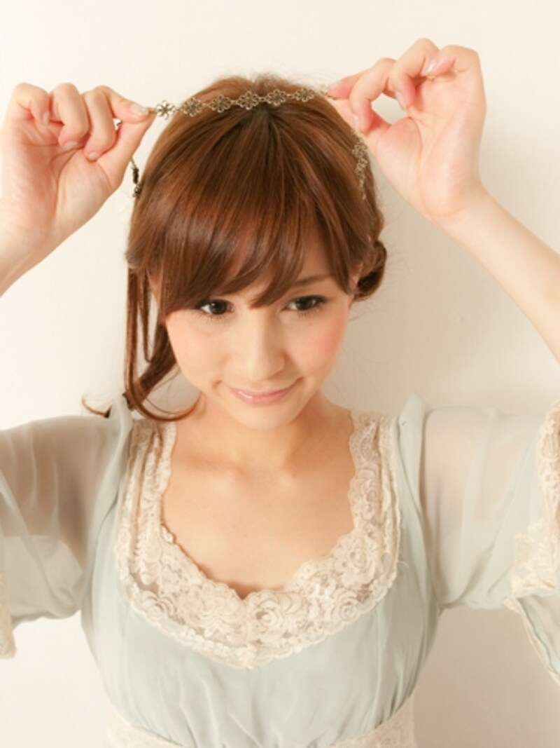 鏡でバランスを見ながら