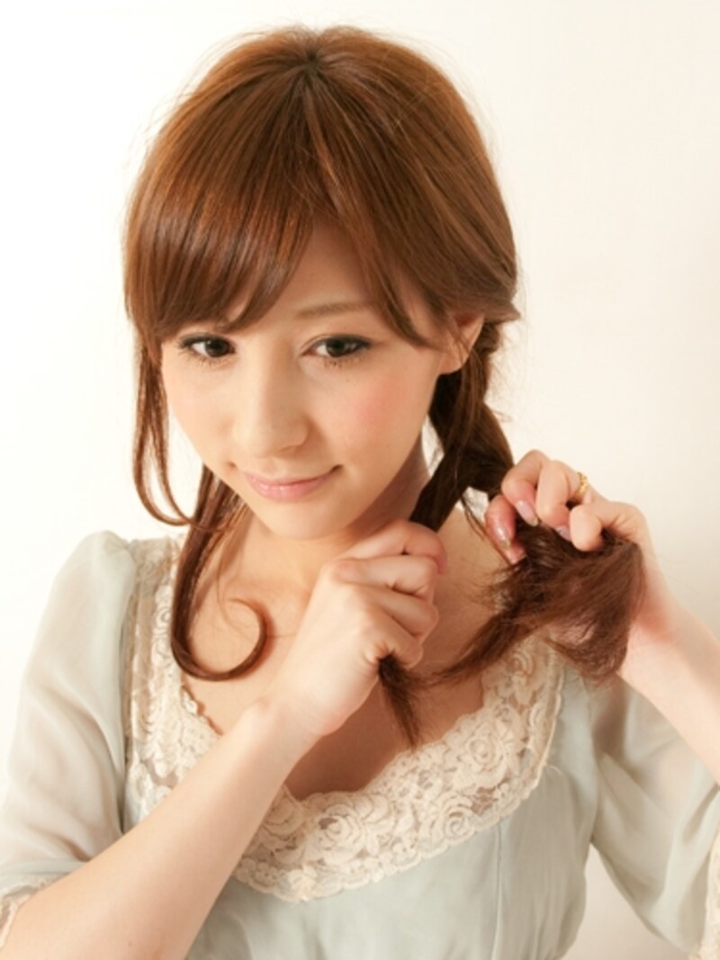 ゆるめに結わくとよい。