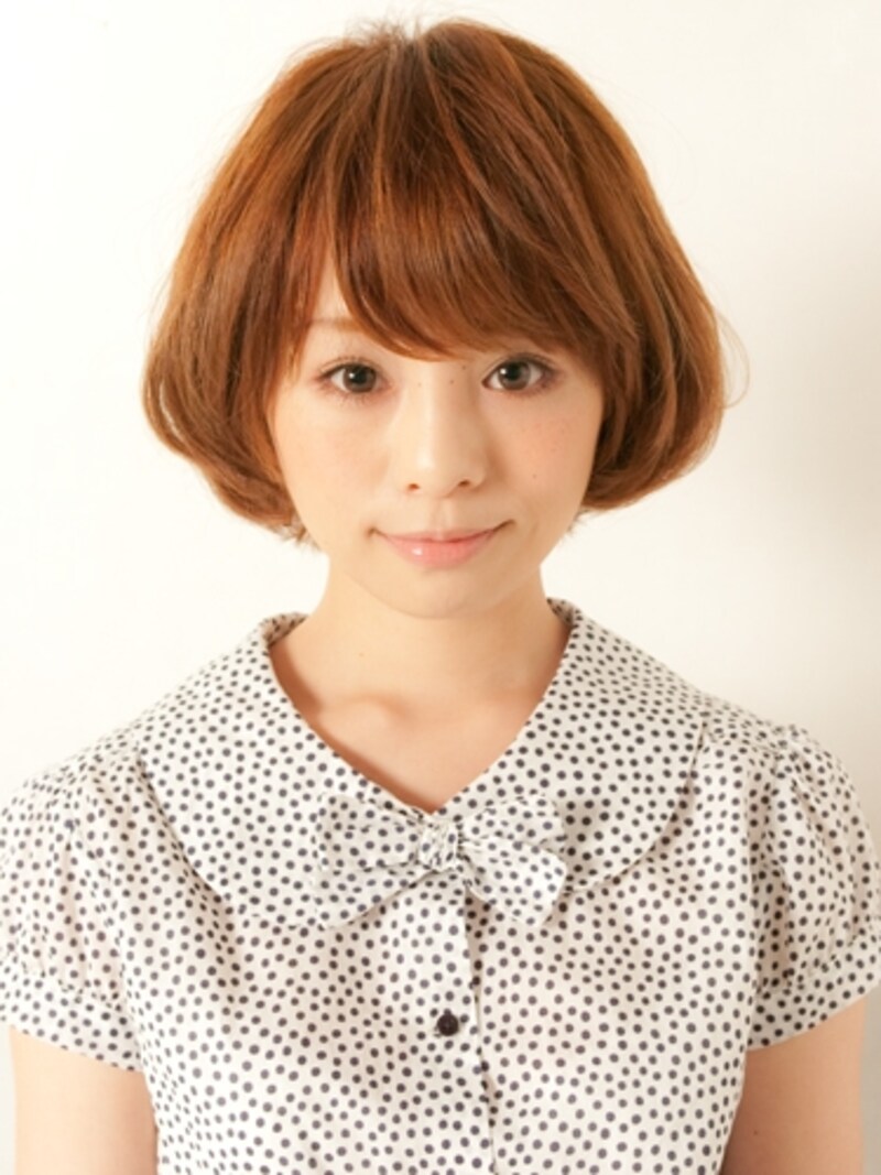 リップラインの前上がりボブ