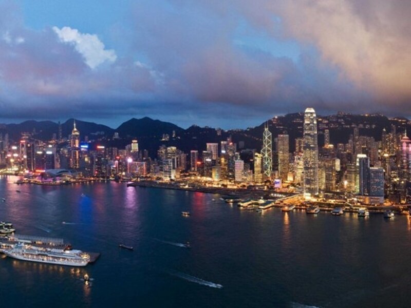 展望台からの香港島の夜景