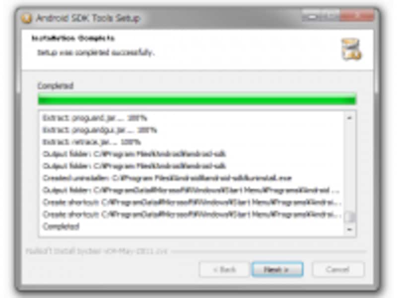 Android SDKインストール完了
