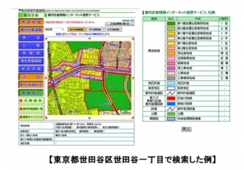 東京都ではインターネットサービスでその土地の用途地域を在宅で調べることができます