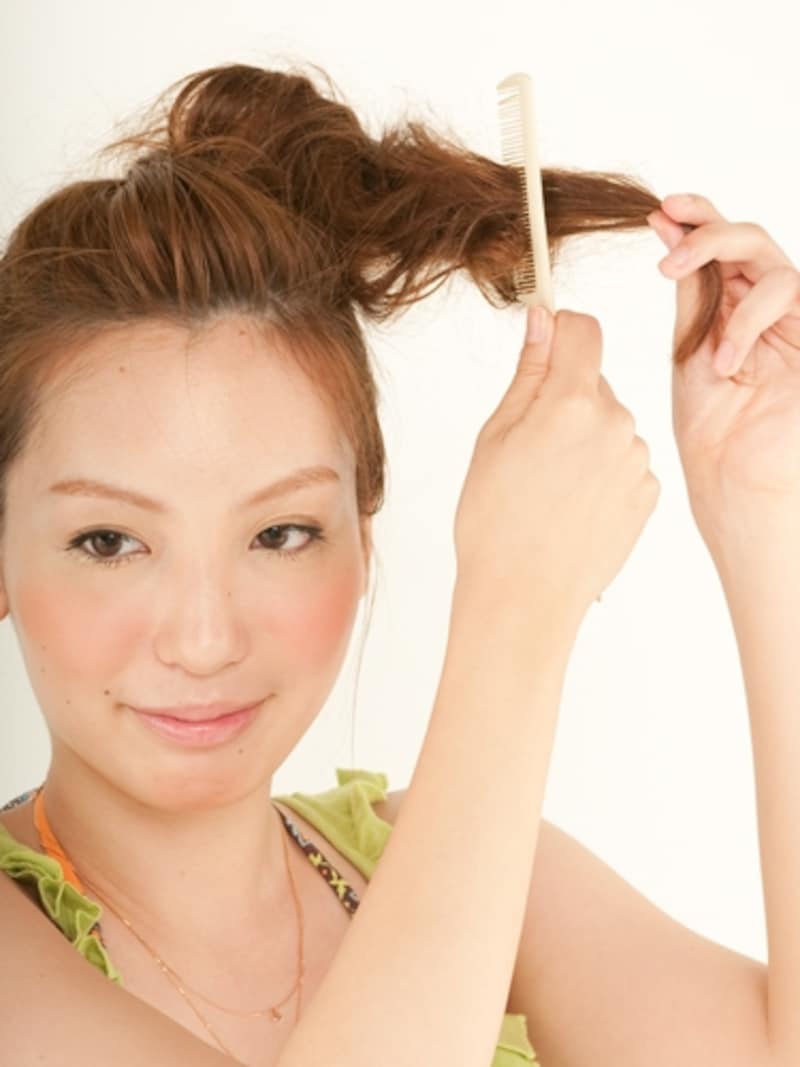 逆毛をたてると留め易い