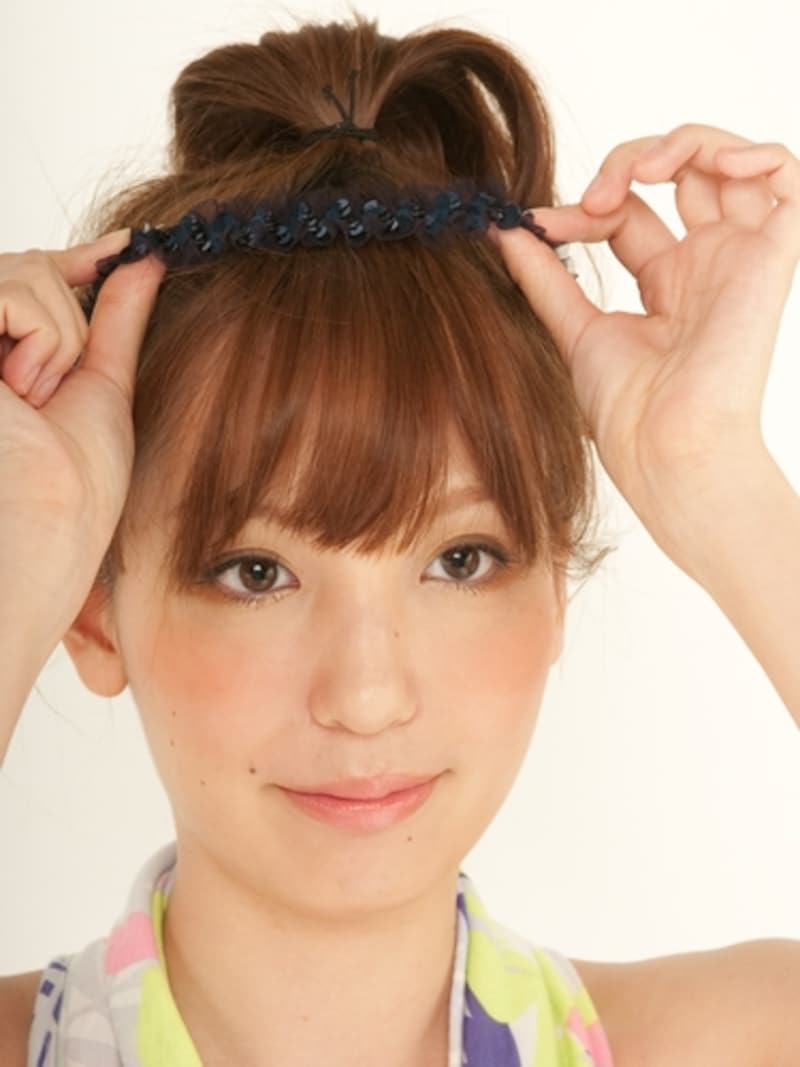 前髪との境に置くと可愛い