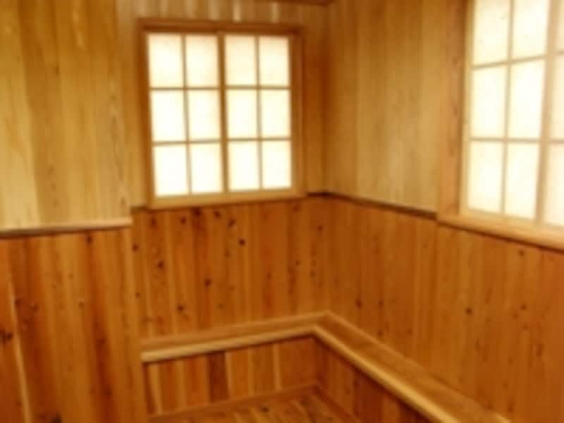 「愛工房」の杉材が使われた部屋