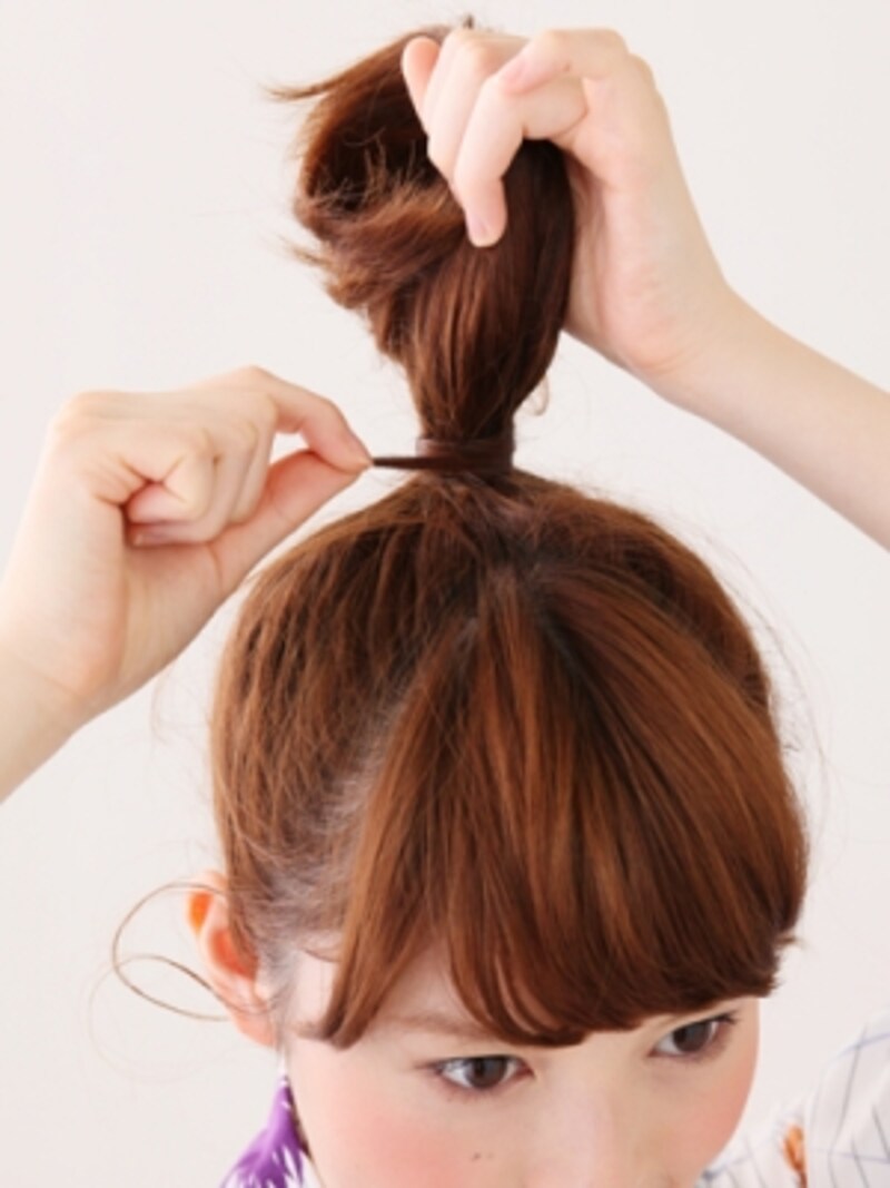 ミディアム浴衣 逆毛ポニーテールの簡単ヘアアレンジ 浴衣ヘアアレンジ All About ミディアム浴衣 逆毛ポニーテールの簡単ヘアアレンジ 浴衣ヘアアレンジ All About