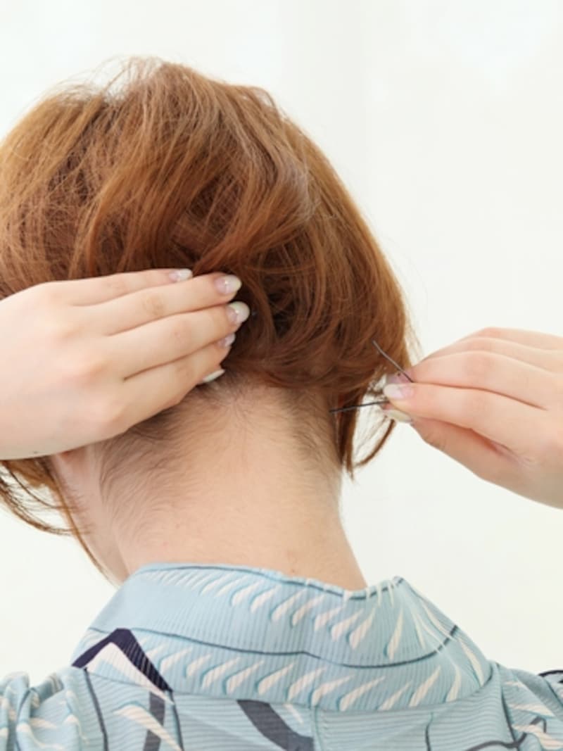 留めすぎるとふんわり感が無くなるので注意