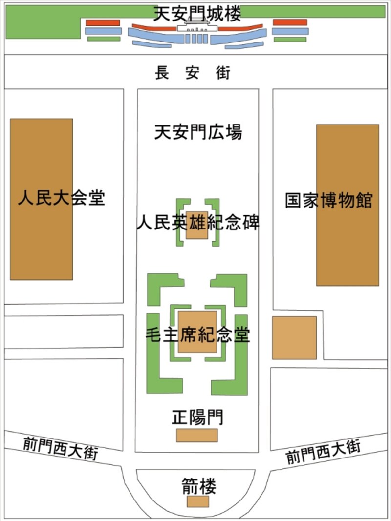 天安門広場地図