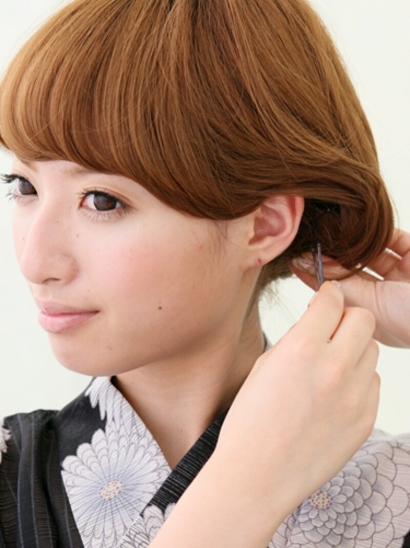 ヘムラインに沿って留めるとキレイ