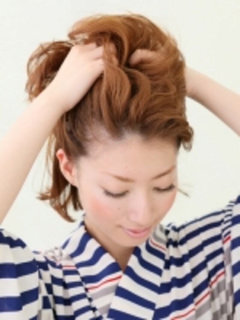 2 3 ショート浴衣 表情キリリ な編み込みヘア 浴衣ヘアアレンジ All About