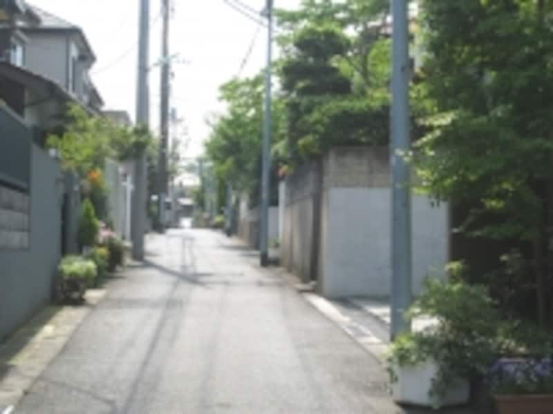 緑の濃い住宅街