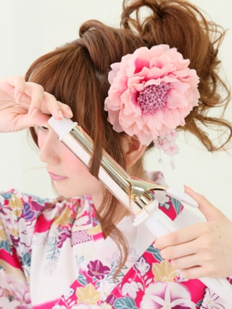 大きめのアイロンを使って