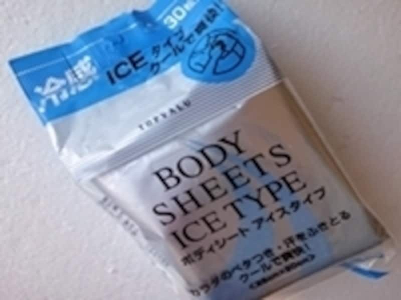メントールが使われているボディーシートなら瞬時に体感温度をさげられる