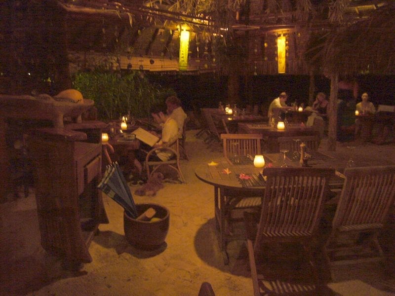 ボラボラ島のレストラン