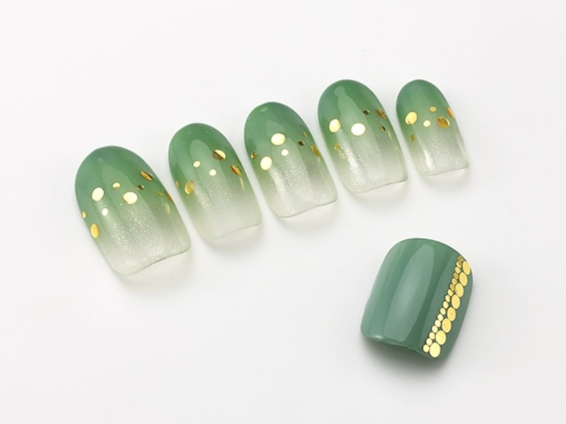 ドットみたいな大小のホログラム