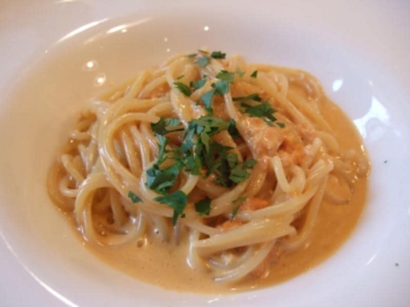 生雲丹のクリームソース　スパゲティーニ